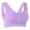 Purple, variant on Women Plus Size Mesh Sport Bras Seamless Wide Strap Wirefree Mesh Everyday Bra Breathable Full Coverage Raceback Bras for Running Yoga Cycling