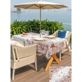 thumbnail image 5 of Outdoor Tablecloth with Umbrella Hole for Patio/Picnic/Party/Camping, Orange Coastal Waterproof Table Cloth Rectangle Table Cover Washable, Beach Nautical Coral Starfish Vintage (52"x 70"), 5 of 9