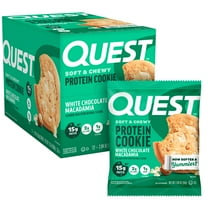Quest Soft and Chewy 15g Protein Cookie, White Chocolate Macadamia Flavor, 12 Count
