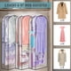 thumbnail image 2 of Bolsas para ropa MISSLO, totalmente transparentes, para colgar ropa, 60 x 22 x 10 cm, paquete de 3, 2 of 7