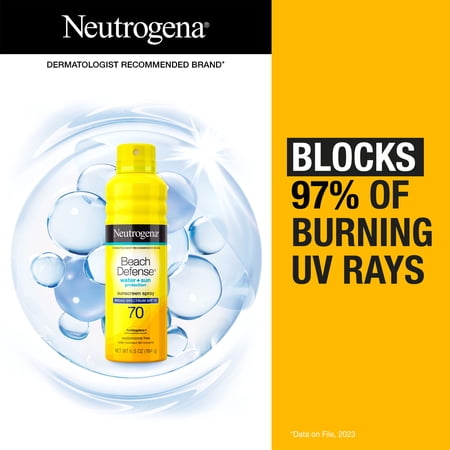 Neutrogena Beach Defense Body Sunscreen Spray, SPF 70, 6.5 oz - Image 4