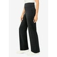 thumbnail image 3 of Woman Within Plus Size Stretch-Cotton Knit Pull-On Wide-Leg Leggings, 3 of 6