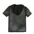 thumbnail image 5 of Men's See Through Fishnet Mesh Crop Tops Hollow Out Fishing Net Casual Solid Color Top Fitted Muscle Top, 5 of 7