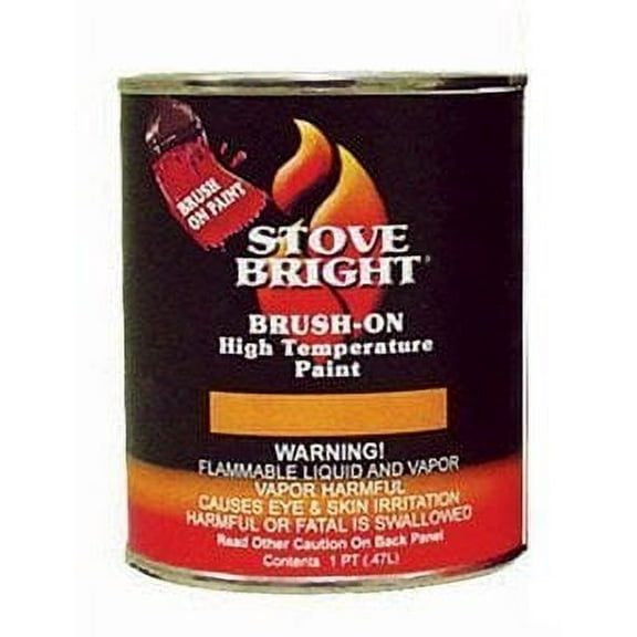 Stove Bright Metallic Black Brush - On 1200 Degree Paint - Pint