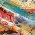 thumbnail image 6 of YIUME Men's Designer Hawaiian Shirt Cloud-wandering Koi Print Cotton Aloha Shirt, 6 of 9