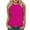 Hot Pink, variant on HAiming Womens Tank Tops Summer Casual Solid Color Crewneck Sleeveless Basic Shirt 2025 Plus Size Loose Tunic Blouse