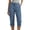 16# Blue, variant on Capri Pants for Women Dressy Petite Stretchy Cargo Capris Comfort Lightweight Pull On Capri Pants Outdoor with Pockets Black S