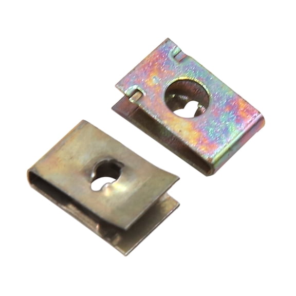 30pcs 6mm Hole Dia Metal Retainer Car Pannel Screw U-Type Clips Rivets