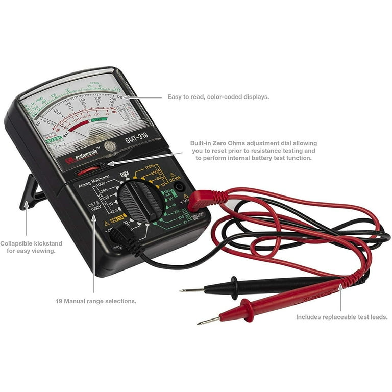 Gardner Bender GMT-319 Analog Multimeter, 7 Function, 19 Gardner Bender GMT-319 Analog Multimeter, 7 Function, 19