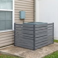 thumbnail image 6 of Aoodor Patio Privacy Screen 49''W x 50''H Air Conditioner Fence, 2 Panels Trash Can and Pool Equipment Enclosure, Decorative AC Unit Fence for Garden, Backyard, Pool, Patio, 6 of 9