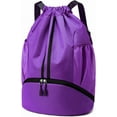 thumbnail image 1 of Sports Drawstring Backpack - String Swim Gym Bag with Shoes Compartment and Wet Proof Pocket for Women&Men, 1 of 5