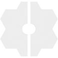 thumbnail image 4 of 38"OD x 7"ID x 13 1/4"C x 1"P Daisy Architectural Grade PVC Contemporary Ceiling Medallion, Two Piece, 4 of 11