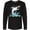 AB-Black, variant on Great White Shark Jumping Long Sleeve T-Shirt