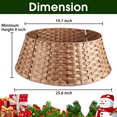 thumbnail image 3 of 26Inch Christmas Tree Collar for Artificial Trees,Round Christmas Tree Ring,Woven Farmhouse Tree Base Cover,Christmas Tree Skirt for Christmas Tree Decorations (Light Brown), 3 of 10