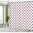 thumbnail image 5 of Ambesonne Vintage Shower Curtain, Sea Animals Theme Crabs, 69"Wx84"L, Blue and Red, 5 of 5