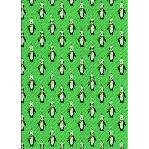 Ahgly Company Indoor Rectangle Patterned Neon Green Area Rugs, 5' x 8'
