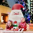 thumbnail image 2 of Hvmvliv Inflatable Santa Claus Lighted Outdoor Christmas Inflatables Pvc Santa Thicken Waterproof Xmas Inflatables Outdoor Decorations 2.64 ft, White, 2 of 9