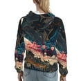 thumbnail image 7 of Sikiie Abstract Peacock Painting Women's Casual Hoodies Long Sleeve Lightweight Pullover Tops Loose Sweatshirt-Large, 7 of 7