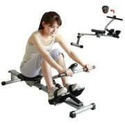 Hydraulic Rower Rowing Machine w/ Adjustable Incline & 12 resistance Cylinder