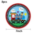 thumbnail image 3 of Vajilla de fiesta de cumpleaños de coche de tren, pulseras Slap, pegatinas, tatuajes temporales, llaveros, pajitas de plástico, bolsas de regalo, tema de coche para niños, 3 of 4