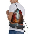 thumbnail image 3 of Drawstring Backpack - Serene Autumn Forest Path Splash Proof Small Drawstring Gym Bag for Women Men, Sports Cinch String Bag Backpack for Travel Swimming Beach, 3 of 8