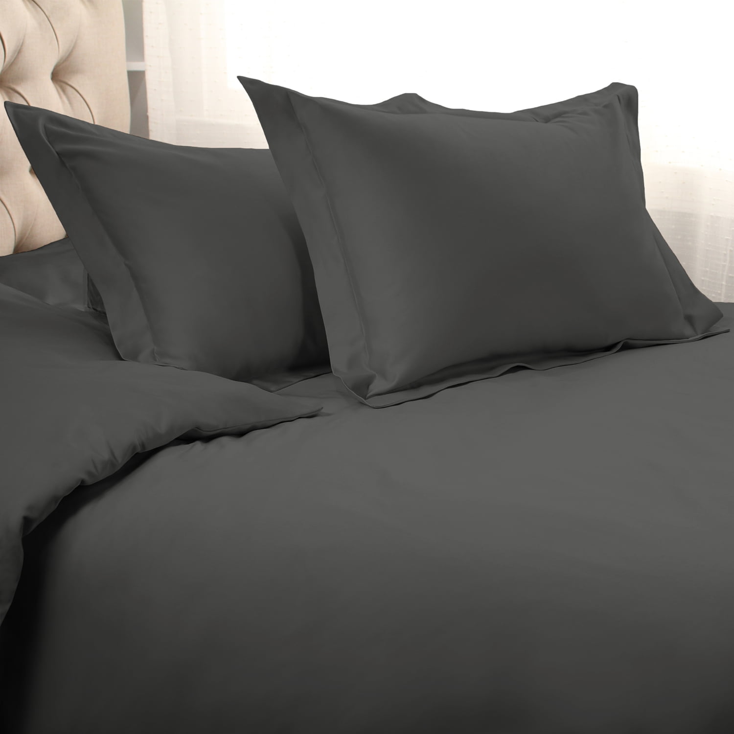 Superior Egyptian Cotton Duvet Cover Set, King/ Cal King, Grey