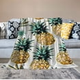 thumbnail image 2 of ARISTURING Cute Pineapple Stylish Glitter Throw Blanket Super Soft Warm Bed Blankets for Couch Bedroom Sofa Office Car, All Season Cozy Flannel Plush Blanket for Girls Boys Adults, 2 of 6