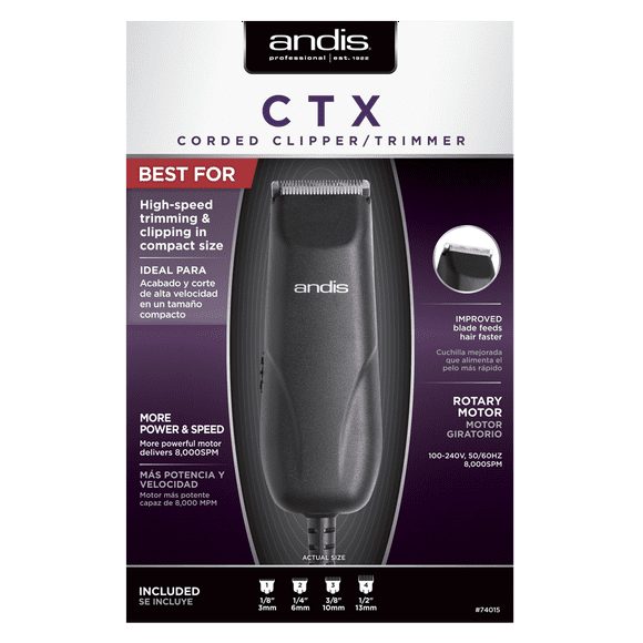 Andis CTX Corded Clipper / Trimmer Black (74015)