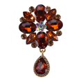 thumbnail image 2 of Xinyolin Elegant Waterdrop Brooch Sparkling Rhinestones Inlaid Clothes Pin Dress Coat Suit Lapel Badge Wedding Costume Accessories, 2 of 8