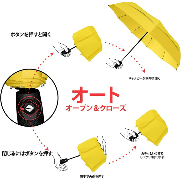 Windproof Travel Umbrella - Folding Umbrella Automatic Open and Close -  Strongest - Folding Umbrella Stylish Windproof and Rain Small Folding  Backpack Umbrella for Men and Women 