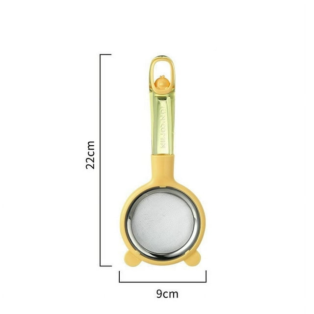 COM1950s Stainless Steel Mesh, Stainless Steel Spoon, Stainless Steel Strainer Spoon Kitchen Household Flour Screen Soybean Milk Filter Cake Baby Complementary Food Fine Screen