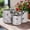 Silver, variant on Urban Trends Collection Ceramic Round Pot with Embossed Diamond Pattern Design Body, Set of 3, Black