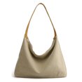 thumbnail image 1 of Bolso de mano de lona para mujer Bolso de hombro grande Bolso de mano Hobo Abanopi Caqui, 1 of 7