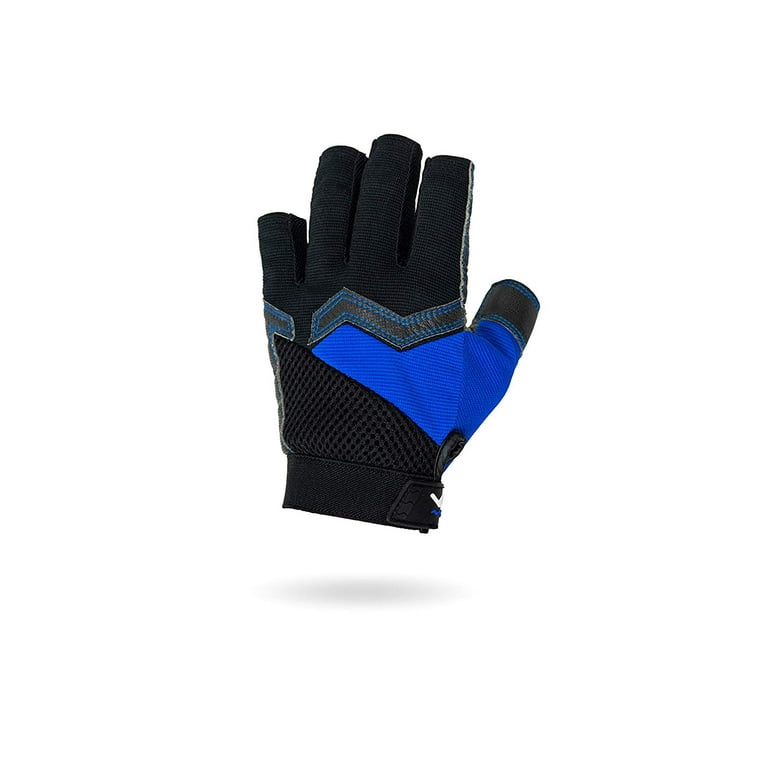 Kids Fingerless Sailing Gloves 500 Dark Blue