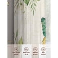 thumbnail image 5 of Spring Floral Sheer Curtains 108 Inch Length 2 Panels Set, Watercolor Botanical Flowers Butterfly Beige Voile Window Treatment Semi Sheer Long Curtains for Bedroom/Living Room/Kitchen 52"x108"x2, 5 of 7