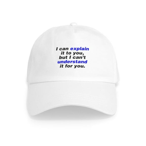CafePress - I Can Explain It To You Cap - Adjustable 100% Brushed Unisex Casual Cotton Baseball Cap, Beige, 1