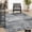 Black, variant on 8x10 Rust Red Multi Washable Vintage Print Area Rug for Living Room