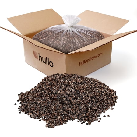 Hullo Buckwheat Hulls for Pillows & Refill, 5 lb Pillow-Grade Fill Grown & Milled in USA