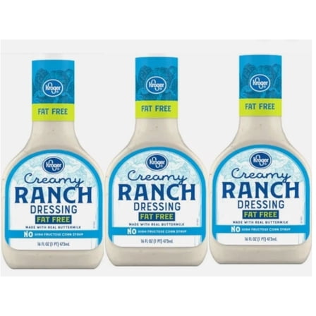Fat Free Creamy Ranch Salad Dressing, 3-Pack, 16 oz