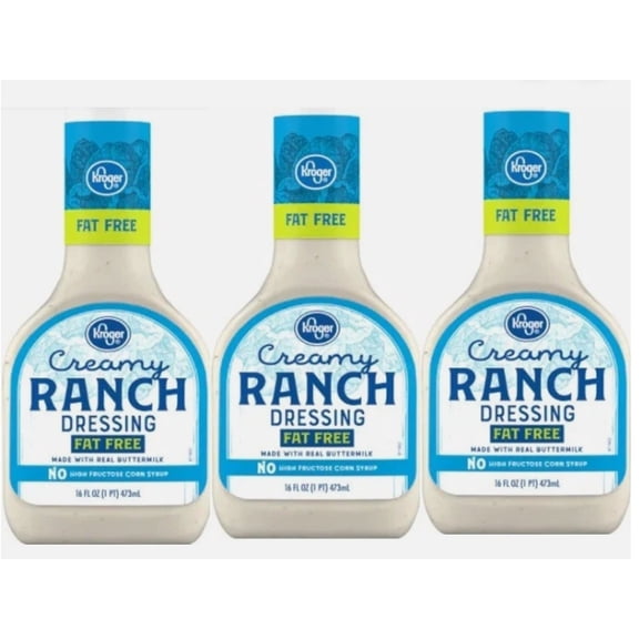Fat Free Creamy Ranch Salad Dressing, 3-Pack, 16 oz