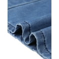 thumbnail image 5 of Wide Leg Jeans Women High Waisted Elastic Waist Drawstring Casual Loose Fit Denim Pants with Pockets XS Blue, 5 of 6