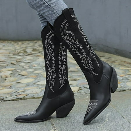 

TALKVE Fashion Heels Shoes Boots High Combat Breathable Zipper Retro Women s Women s Boots