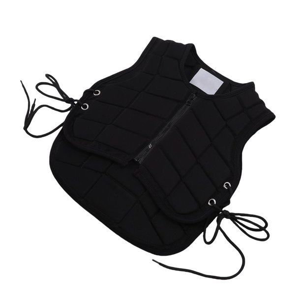 Chaleco para Montar A Caballo para Niños, Chaleco Seguridad Equitación Ecistre, Cierre Cremallera Frontal Con Relleno Extendido, Cuerdas laterales Ajustables, Jóvenes