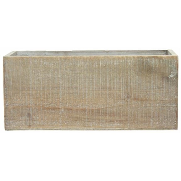 MDR Trading AI-2249RS-Q02 Rectangular Wooden Planter, Brown - Set of 2