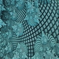 thumbnail image 1 of Ahgly Company Machine Washable Indoor Square Transitional Medium Teal Green Area Rugs, 5' Square, 1 of 7