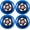 Deep Sea Blue, variant on Rollerex VXT500 85A Inline Skate Wheels (4-pack w/ bearings, spacers & washers) (Size & Color Options) -Indoor Outdoor- Intended for Roller Blade Wheel Replacement (80mm, Steel Black)