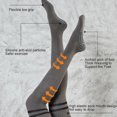 thumbnail image 4 of Calcetines largos antideslizantes hasta la rodilla, sin dedos, antideslizantes, para yoga, barra, pilates, hogar y ocio, 4 of 6