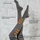 thumbnail image 4 of Calcetines largos antideslizantes hasta la rodilla, sin dedos, antideslizantes, para yoga, barra, pilates, hogar y ocio, 4 of 6