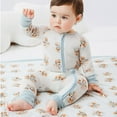 thumbnail image 4 of WIBACKER Newborn Viscose from Bamboo Sleeper 2-Way Zipper Pajamas for Baby Boys & Baby Girls Snug Fit One Piece, 4 of 10