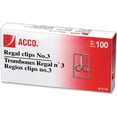 thumbnail image 3 of (2 pack) Acco, ACC72152, Regal Clips, 200 Per Pack, Silver, 3 of 4